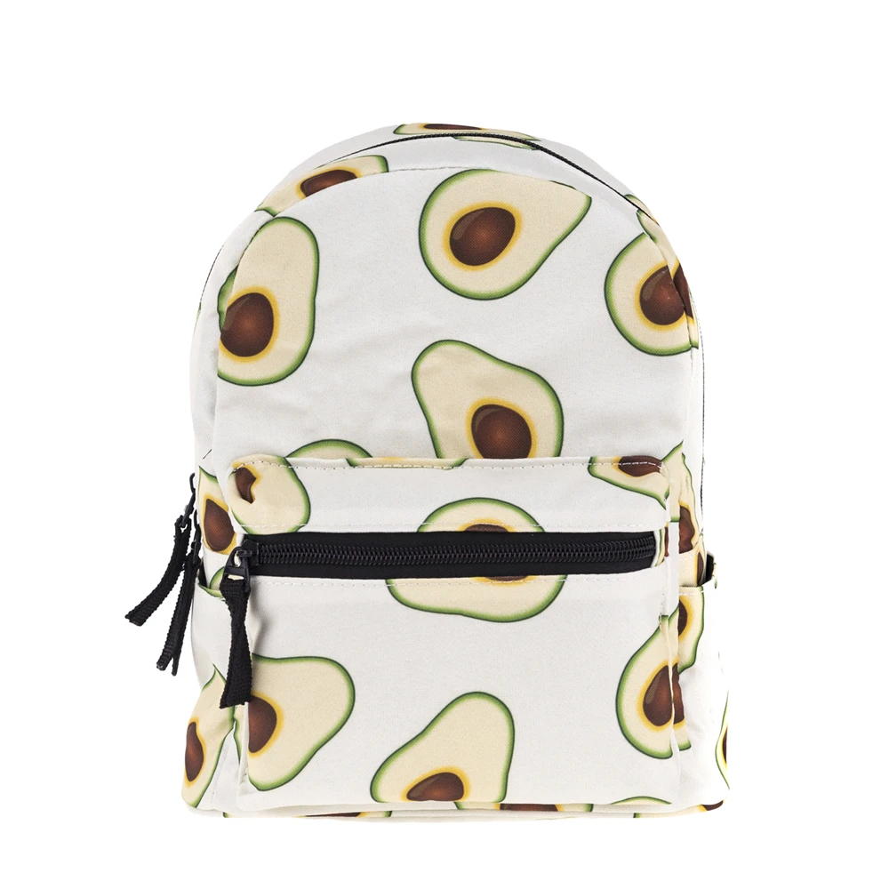 Женский рюкзак Mochila авокадо с зеленым принтом женская сумка на плечо для подростков Многофункциональный маленький рюкзак школьный рюкзак
