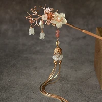 natural shell flower hairpin cheongsam accessories tassel women hairpins wedding hair stick freshwater pearl jewelry
