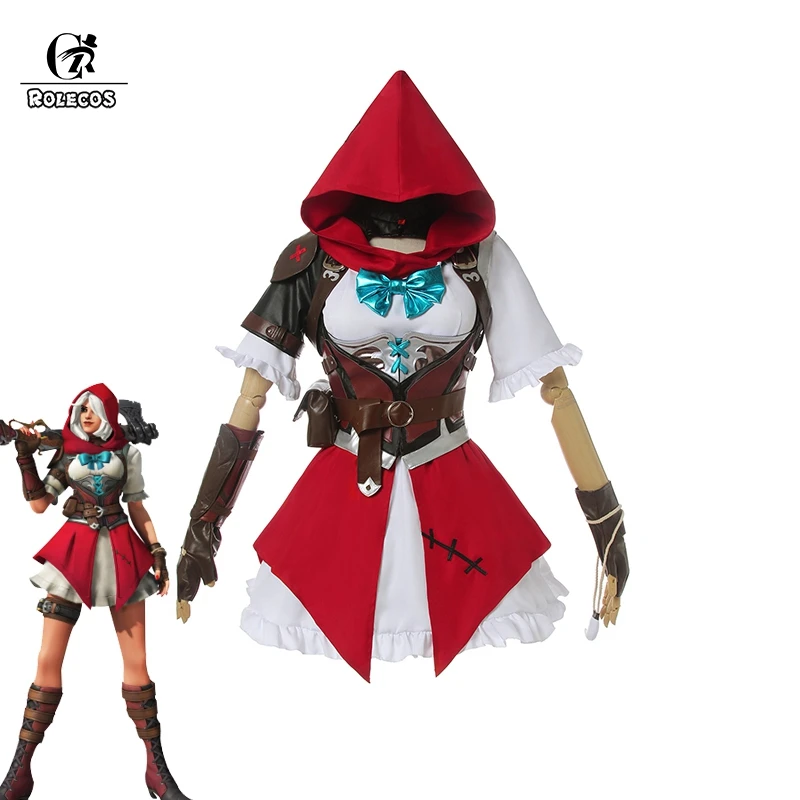 Костюм для косплея ROLECOS Game Over Ashe Watch маленький красный костюм OW женская рубашка