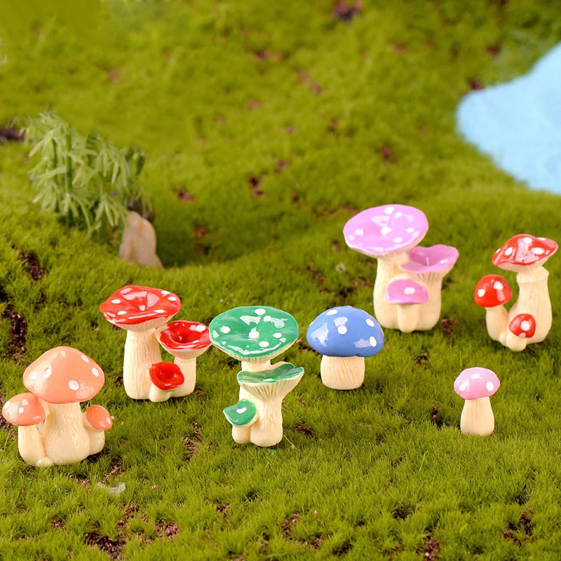 

Mini Simulation Mushroom Models Home Garden Ornaments DIY Dollhouse Accessories Landscape Bonsai Plant Pots Children Toy