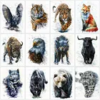HUACAN алмазов картина Леопард 5D Diy Алмазная вышивка мозаика с тигром сова, крест стежка украшения для дома