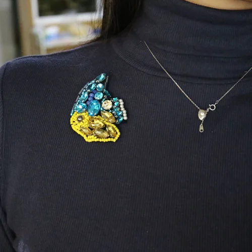 1 шт. нашивки с бусинами в виде совы и рыбок Для Одежды | Дом сад