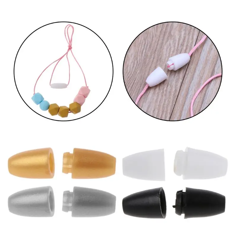 

10 pairs Bead Clasp Breakaway Plastic Clasps Safety For Baby DIY Necklace Pacifier Chain Lobster Bracelet Hook Closure