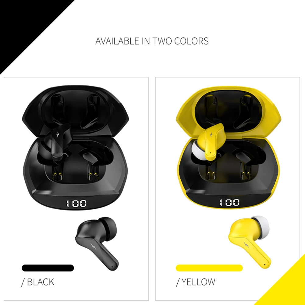Wireless Headphone Earphones Gaming Waterproof Earbuds Digital Display Bluetooth-Compatible | Электроника