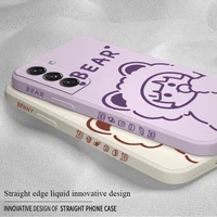 cute bear girl phone case for samsung galaxy s21 s20 fe s10 note 20 10 ultra plus a72 a52 a42 a32 a71 a51 a41 a31 a21s 4g cover