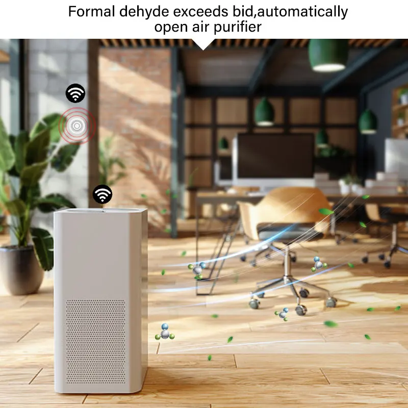 Датчик Aubess Tuya ZigBee CO2 Hcho VOC качества воздуха датчик формальдегида углекислого
