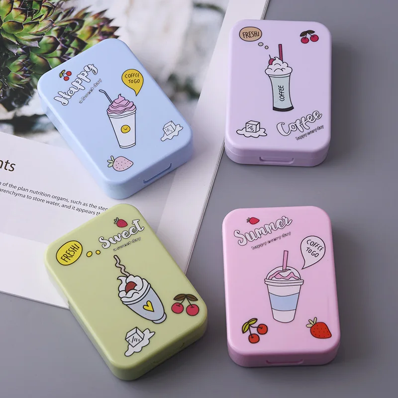 Чехол для контактных линз с зеркалом 2 коробки|Аксессуары очков| |