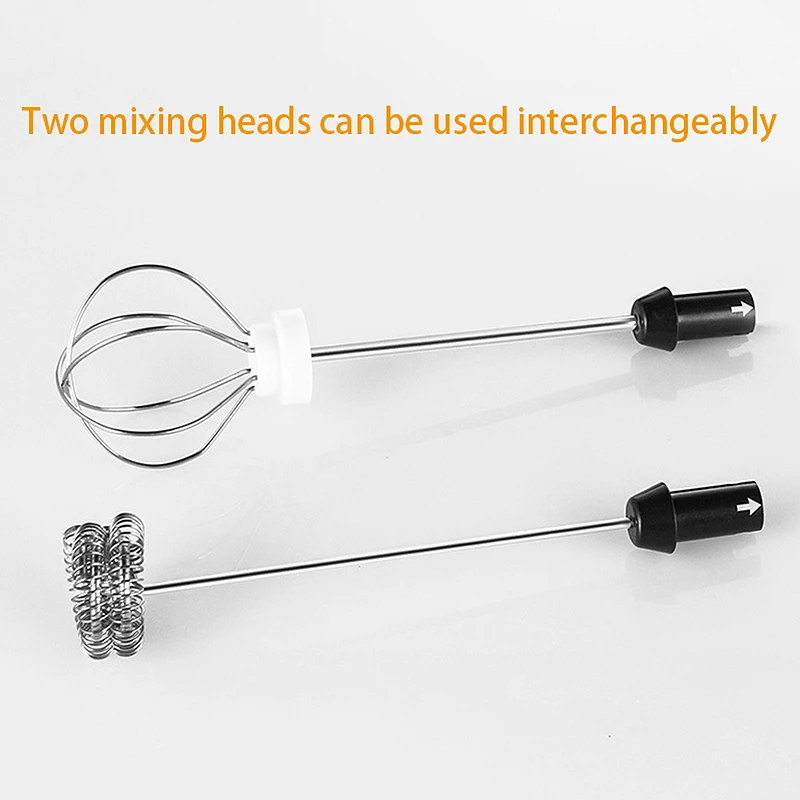 

Rechargeable Milk Frother Handheld Electric Foam Maker 3 Speed Stainless Whisk (Black)