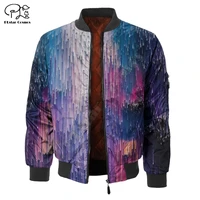 mens unisex 3d dripping jackets print zipper flight jacket casual unisex harajuku women streetwear thick coat