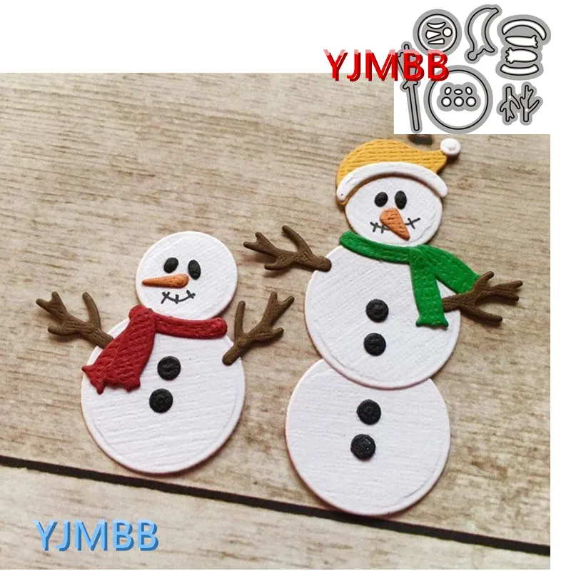 

YJMBB New Santa Snowman Merry Christmas Metal Cutting Dies Scrapbook Album Paper DIY Card Craft Embossing Die Cutting