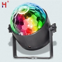 sound activated rotating disco ball dj party lights 3w 3led rgb led stage lights for christmas wedding