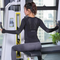 fitness tracksuit women spring autumn long sleeve sport shirt yoga top mesh breathable slim gym sportwear t shirt for running