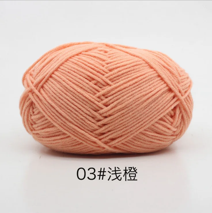 3 Mylb Skeins мягкие ручные вязаные детские крючки для вязания шерстью расчесывание хлопчатобумажная пряжа молочного цвета 4 Plys Hot 50 г/шт - Цвет: 3