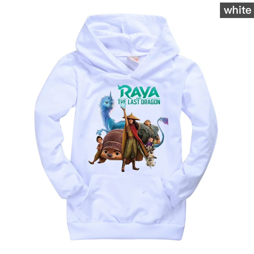 Детская одежда для девочек Райя и последний дракон худи для мальчиков Карикатурный свитшот из хлопка Верхняя одежда для детей с длинными рукавами Пуловер.