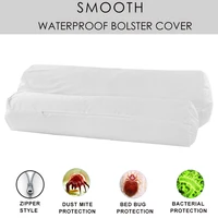 waterproof bolster cover zipper style hotel home bed bolster pillow case standardlarge size bedbug proof