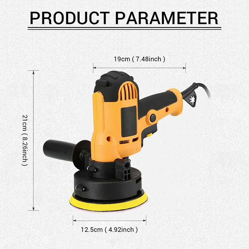 

Car Polishing Machine 5inch 125mm Orbit Dual Action Auto Polisher Variable Speed Sander Buffing Kit Car Waxing Tools and Machine