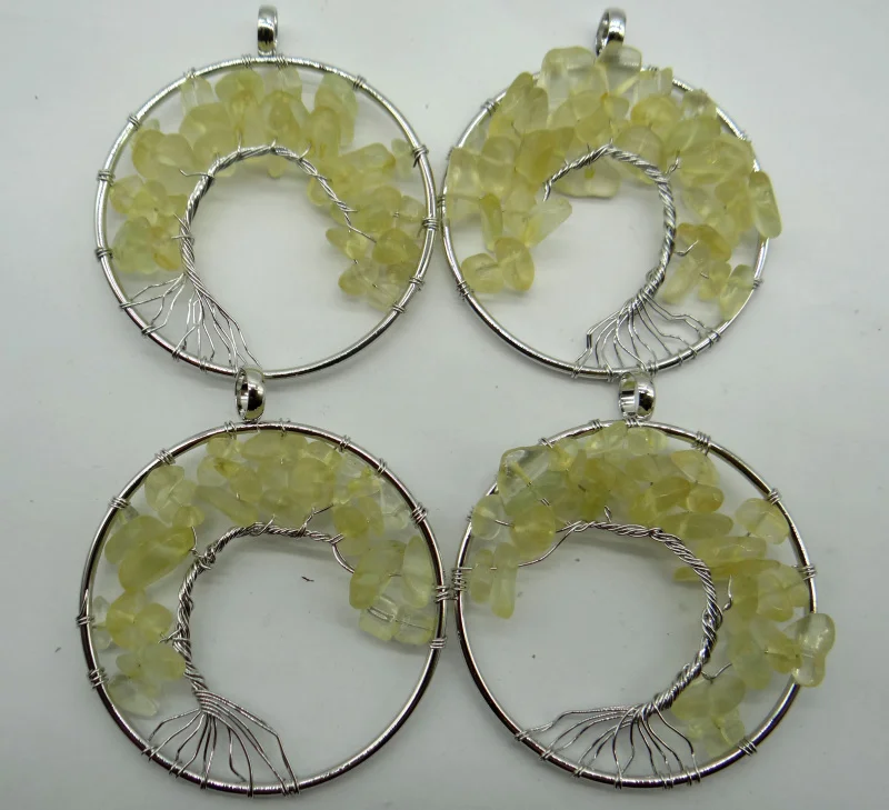 Натуральный камень дерево мудрости 7 чакр кварцевый кристалл тигровый глаз