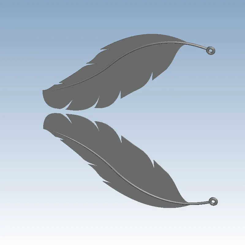 

Feather Earrings Custom order highqualityhighprecision digital models 3D printing service Creative Jewelry ST419