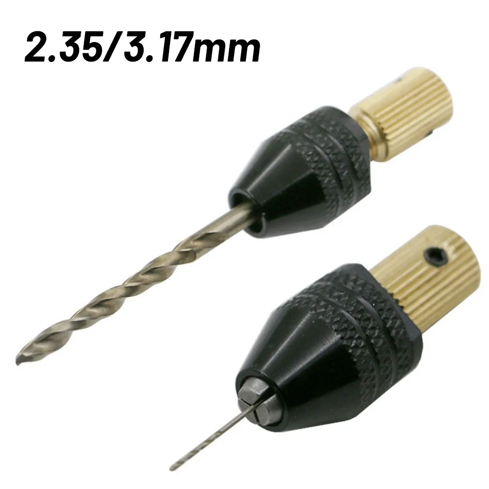 

Miniature Brass Electric Drill Self-tightening Drill Chuck 2.35mm 3.17mm Power Tools 1*chuck, 1*wrench
