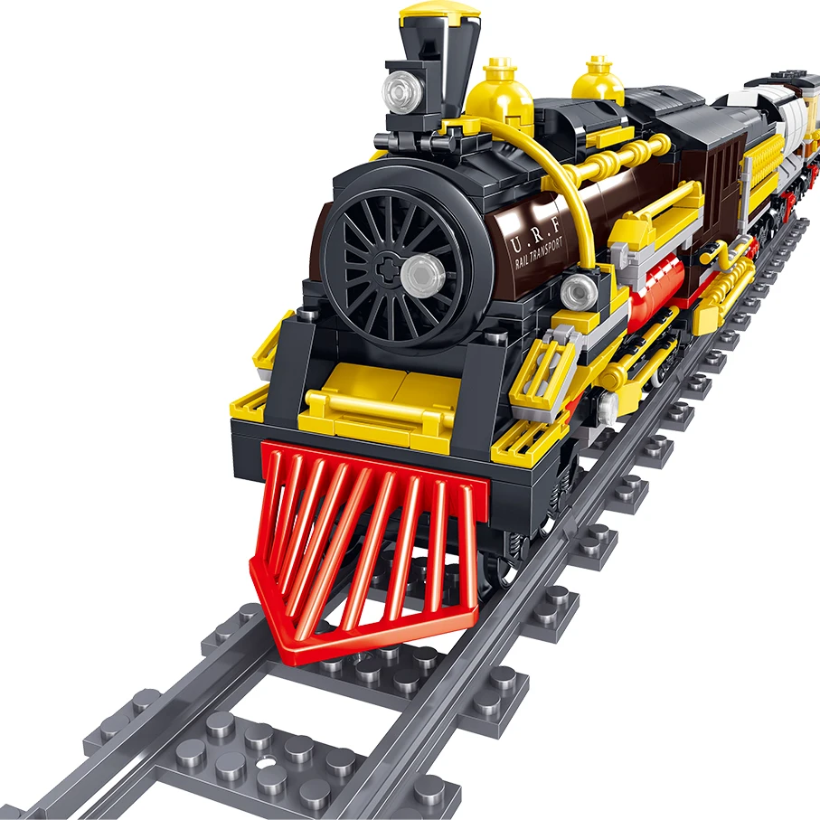 Новый город Legoed Железнодорожный транспорт железная дорога строительные блоки