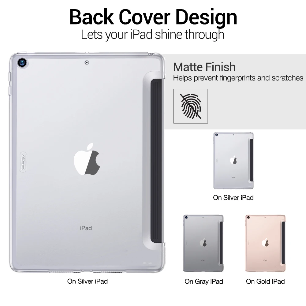 Чехол ESR для iPad Mini 5, прозрачный жесткий чехол, идеально сочетается с Умной клавиатурой, умный чехол, тонкий чехол для iPad mini 5