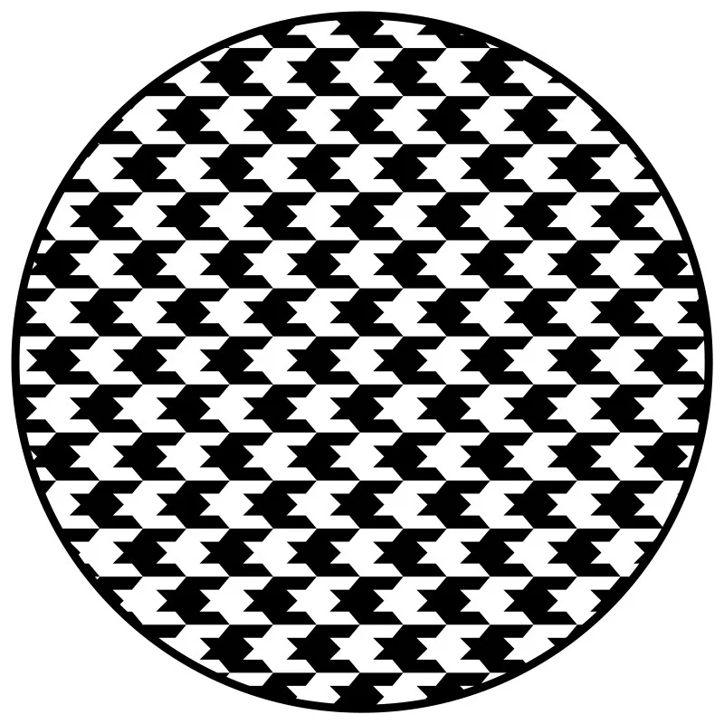 

Modern fashion classic black and white houndstooth round bedroom living room short crystal velvet hallway carpet floor mat