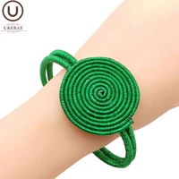 ukebay designer handmade luxury bracelets women 8 colors bangles jewelry round bohemia accessories gothic fashion charm bracelet