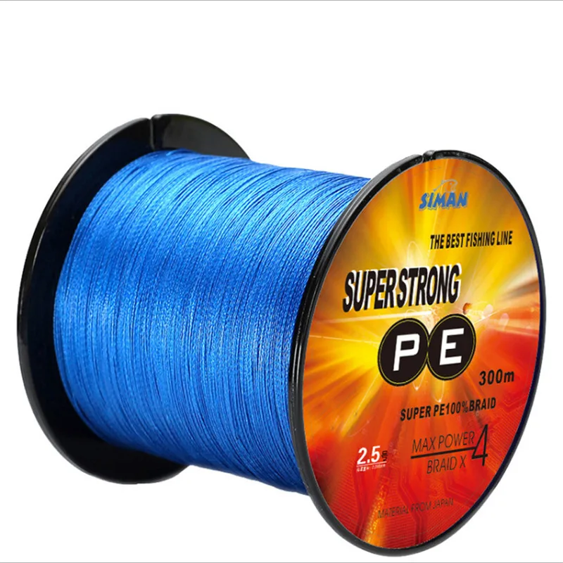 

300m 4 Strands Braided Fishing Line Super PE Fish Line Strong Strength Fishing Line Fishing Tackle Hot selling