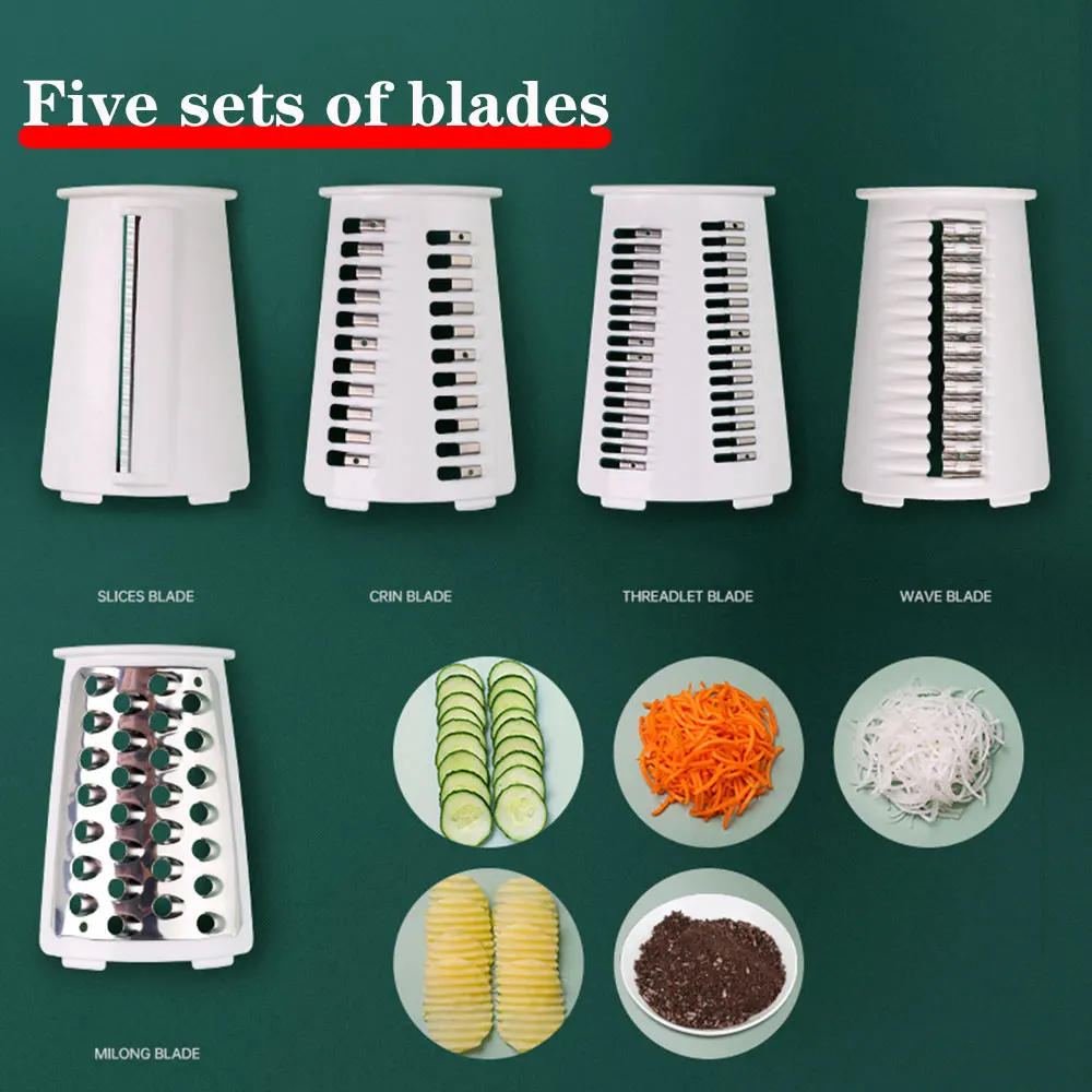 manual vegetable slicer cutter kitchen accessories multifunctional round rotate potato slicer graters cheese shredder gadgets free global shipping