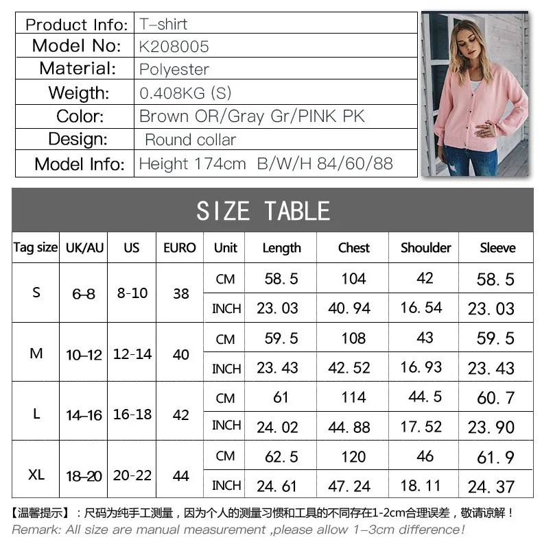 

Women Sweater 2020 Autumn Winter New Solid Single Breasted Cardigan Woman V-neck Office Long Sleeve Knitted Sweater Ladies Tops