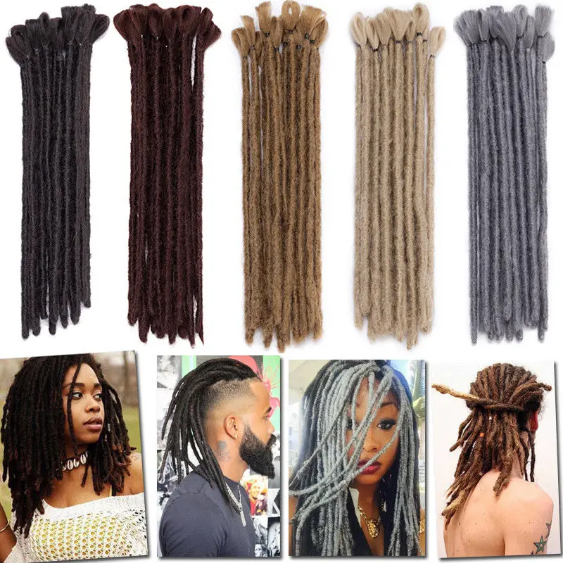 

s-noilite 12inch Handmade Dreadlocks men Short Dreads Crochet Braid Hair pop Reggae hair Synthetic Braiding Hair For Men