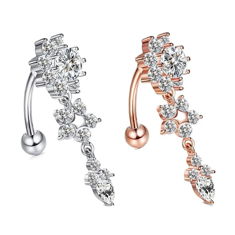 Женское кольцо для пирсинга пупка из нержавеющей стали |