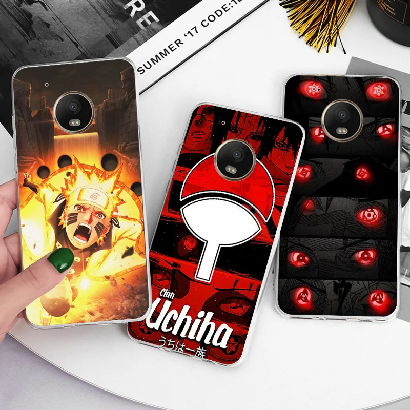 

Uchiha Anime For Moto Motorola Phone Cases G9 G8 Power Anti-fall MT G7 Plus Capa G6 G5S Silicone Shell X4 E6 E5 Play Bcak Cover