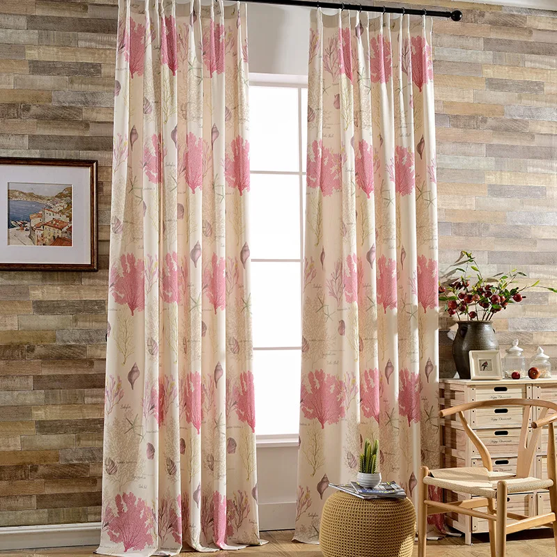 

Curtains for Living Dining Room Bedroom Sea World Cartoon Modern Minimalist Printing Jacquard Window Curtain Blinds Sheer Tulle