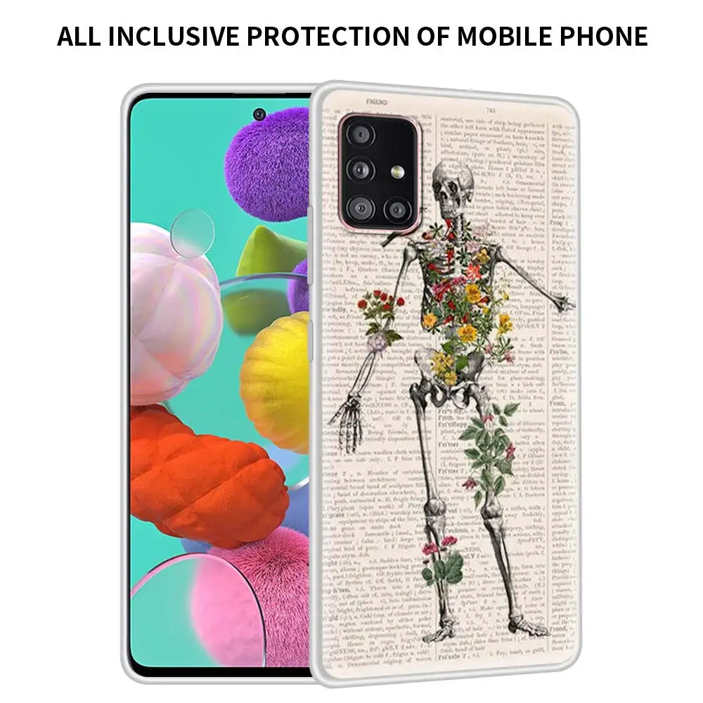 

Human Anatomy Organ In Art Newspaper Colorful Translucent Case For Samsung Galaxy A51 A71 M30s A31 A21s A41 A11 A91 M51 M31 Soft