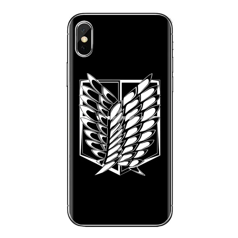 Чехол из ТПУ для iPhone XS Max XR X 4 4s 5 5S 5C SE 6 6S 7 8 Plus samsung Galaxy J1 J3 J5 J7 A3 A5 Attack on Titan Wings Libert Logo |