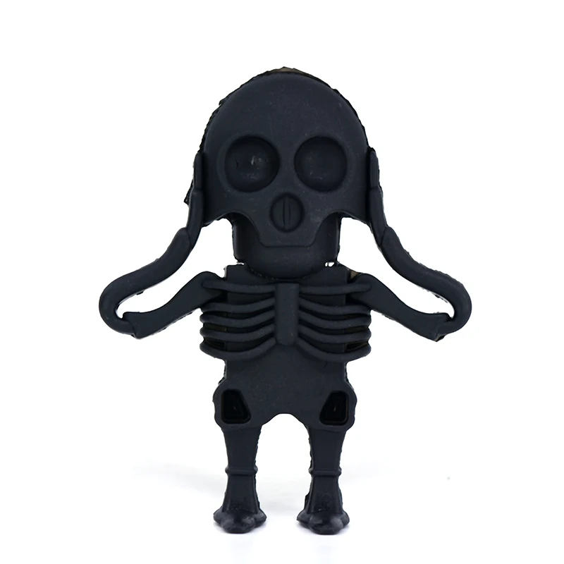Забавный Скелет USB флеш накопители черный череп ручка привод 128 ГБ 256 Гб карта