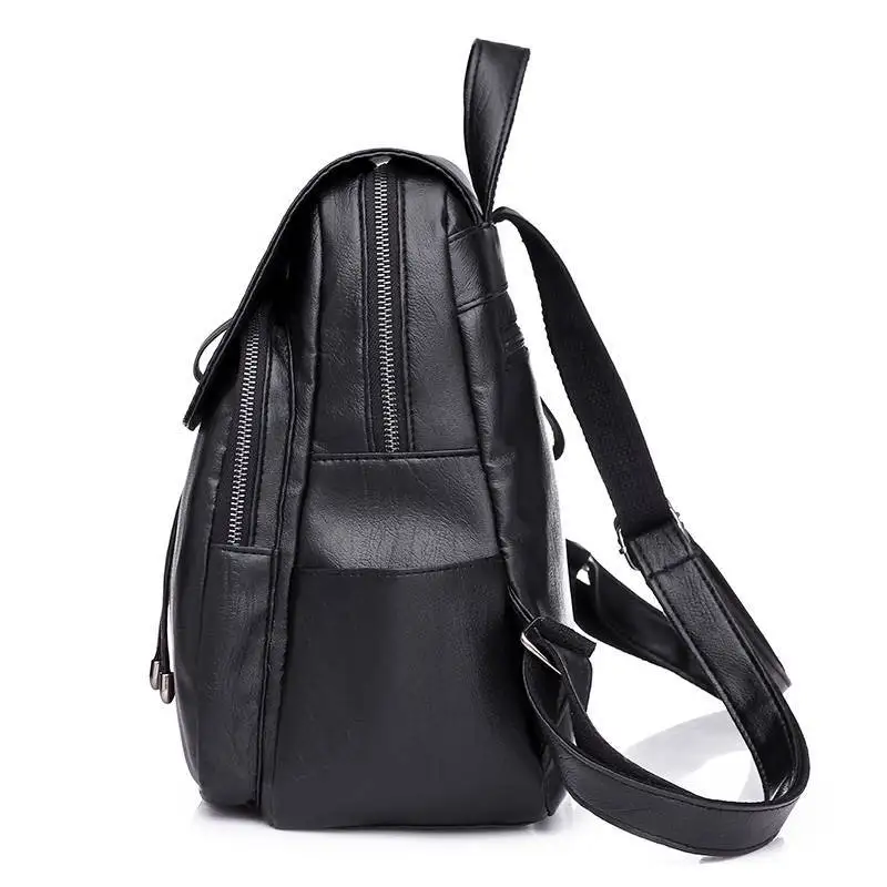 

2021 Women Backpack School Leisure Rucksack PU Leather Mochila Mother Vintage Bags Top-handle Backpacks Fashion Daypack BE03241