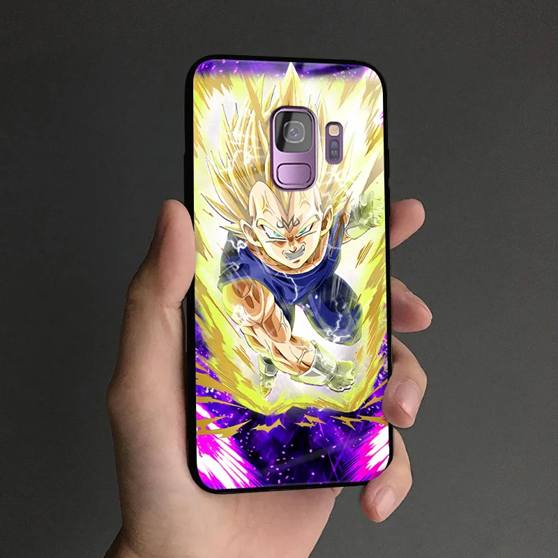 VEGETA 4 Vegeta Dragon Ball Z DBZ аниме мягкий силиконовый стеклянный чехол для телефона чехол для samsung Galaxy S8 S9 S10e S10 Note 8 9 10 Plus - Цвет: VEGETA 4
