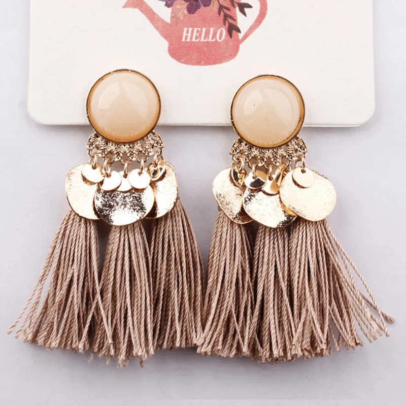 JOUVAL моды с длинной бахромой серьги для женщин болтающимися частями женские