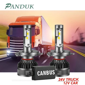 Светодиодные лампы PANDUK Canbus для мотоциклов, 110 Вт, 9006 лм, H7, H4, H11, HB4, 9005, HB3, 3570, 12 В, 24 В, чип 24 В, для грузовиков