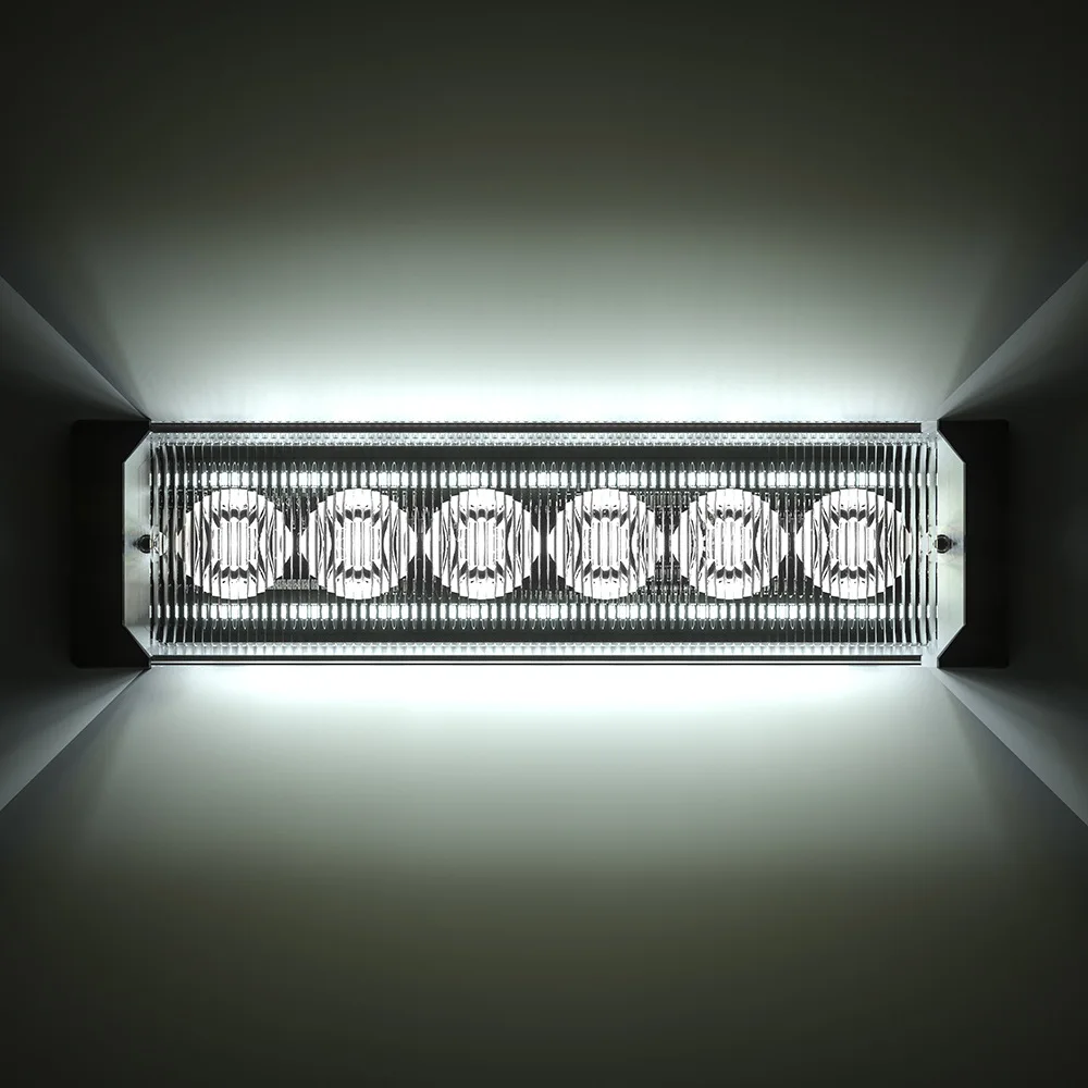 

New 6 light ultra-thin warning light motorcycle pickup flash 12-24V general ultra-thin flash light 6LED