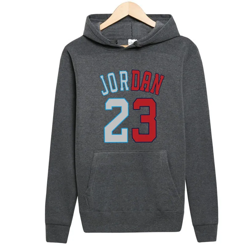 Хит, новинка JORDAN 23, толстовка с буквенным принтом, мужские толстовки, модная одноцветная толстовка с капюшоном, мужской пуловер, мужские спортивные костюмы, Мужское пальто - Цвет: dark  gary  025