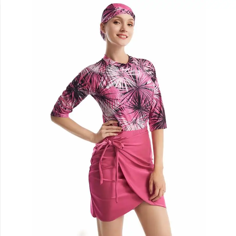 3pc islamic swimwear women swim suit woman maillots de bain burkini islami mayo hicap swimsuit plus size hijab with skirt | Тематическая