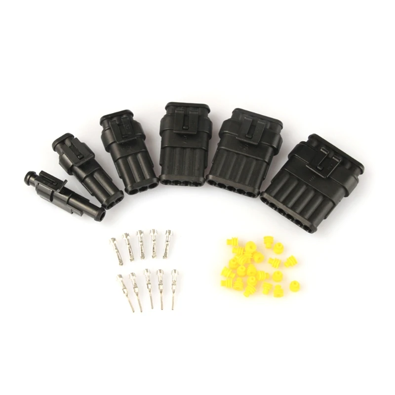 

708Pcs Waterproof Connectors 1/2/3/4/5/6 Pin Car Electrical Wire Connector Plug