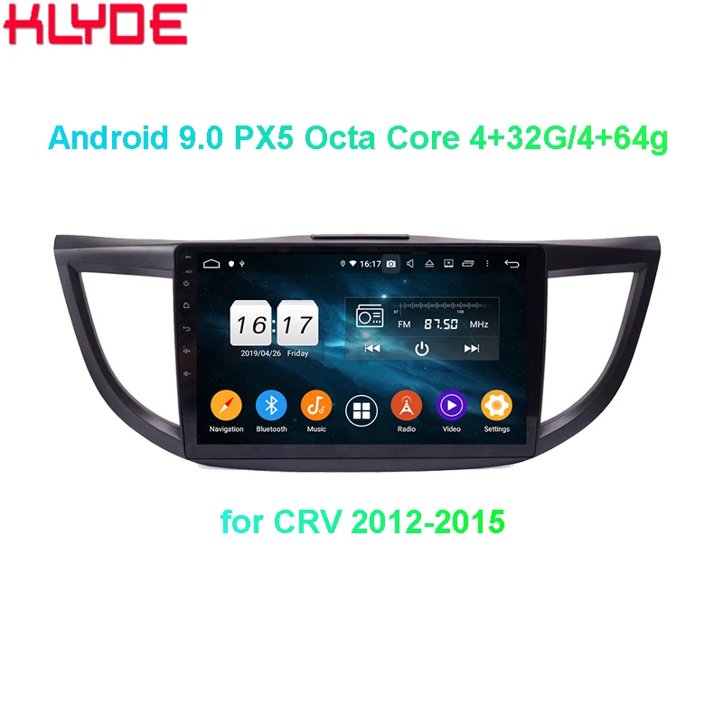 Klyde KD-1935 PX5 10 1 ''полный сенсорный экран android 9 0 Автомобильное видео для CRV 2012 2013