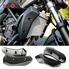 Боковая защитная решетка радиатора, для мотоциклов Yamaha MT07, MT 07, MT-07, FZ07, FZ-07, 2013-2017, углеродное волокно