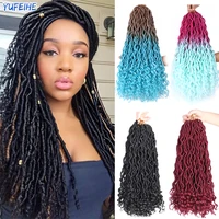 20inch crochet faux locs synthetic curly dreadlocks for women long ombre wave braiding hair extensions high temperature fiber