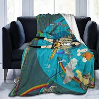 anime colorful bed blanket for couchliving roomwarm winter cozy plush throw blankets for adults or kids