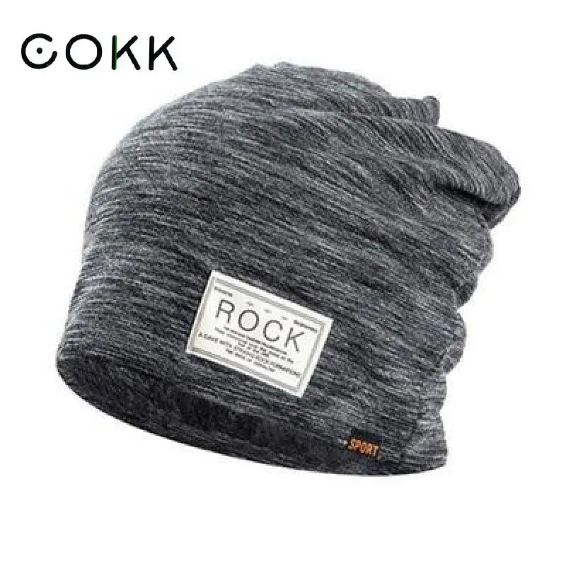 

Шапка COKK, зимняя мужская вязаная шапка, Зимние Модные простые мужские бархатные теплые облегающие шапки унисекс